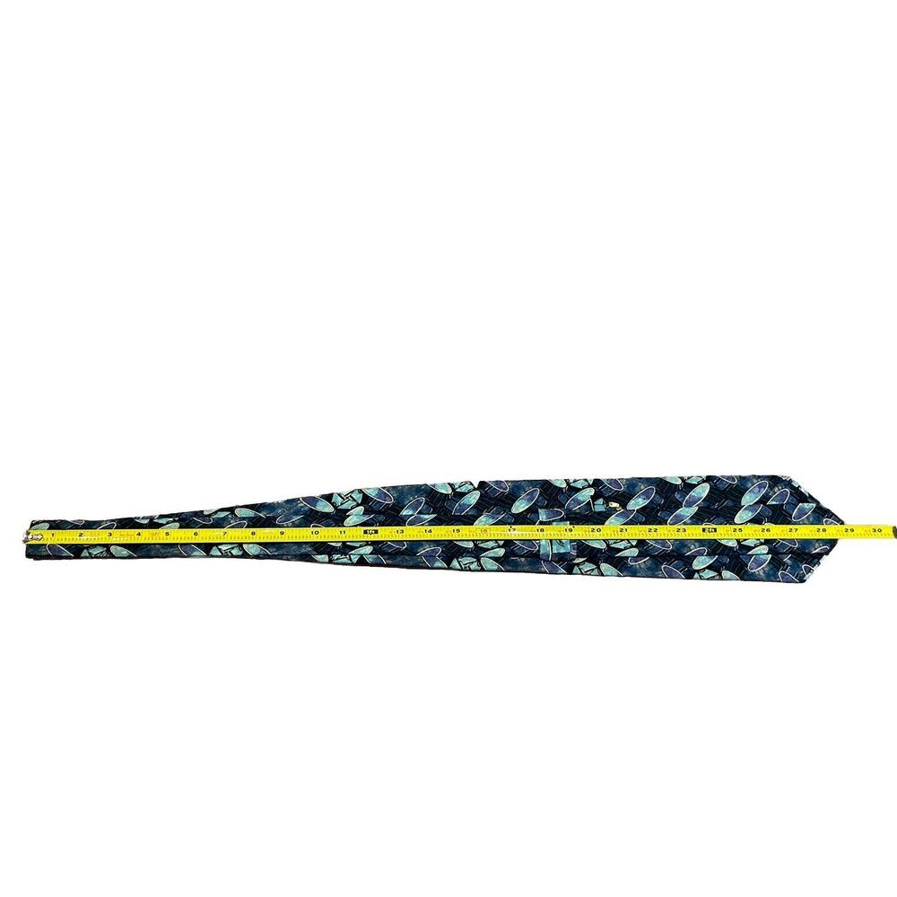 Brioni Necktie Vintage Mens Multicolor Silk Abstract Italy Gold‎ Chain - Picture 13 of 13